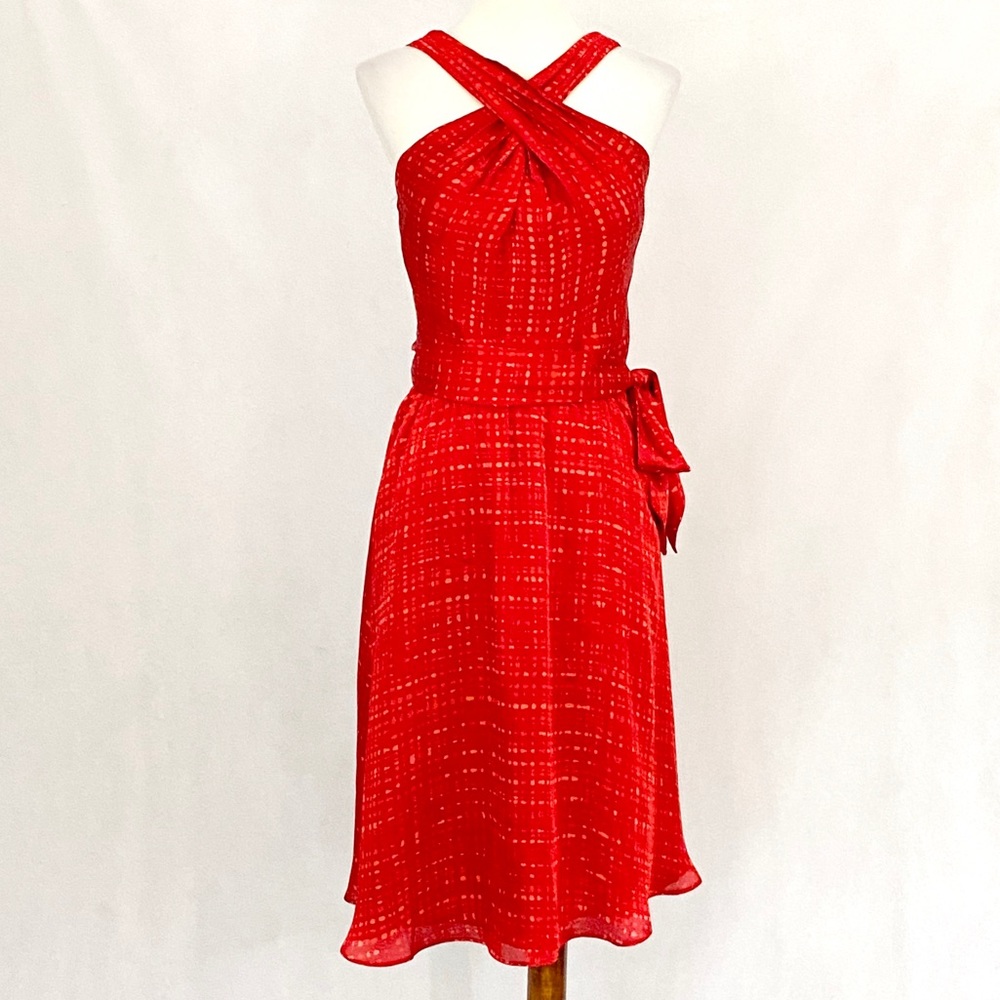 White House Black Market Criss Cross Halter Dress